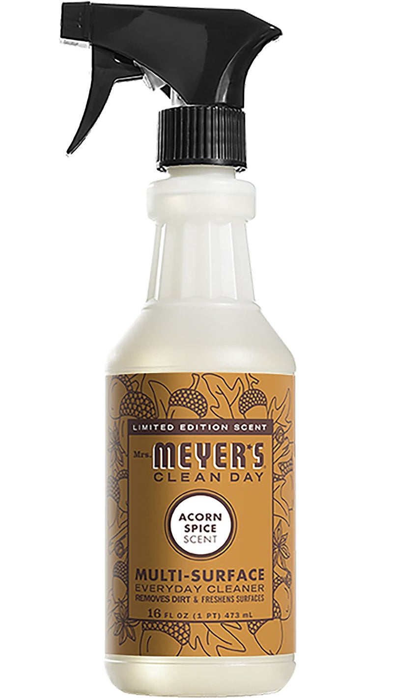 MRS. MEYER'S CLEAN D تتضمن مجموعة مطبخ السيدة ماير أكورن سبايس مجموعة متنوعة من صابون اليد وصابون الأطباق ومنظف الأسطح المتعددة 3 قيراط. - Image 4